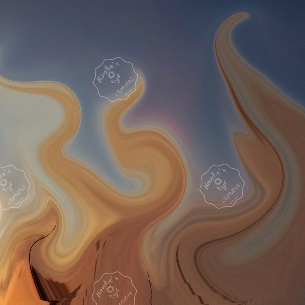 Manipulation of digital print-flames from sunset